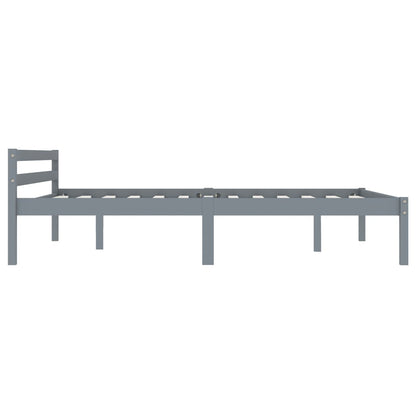 Giroletto senza Materasso Grigio 140x200 cm in Legno di Pino