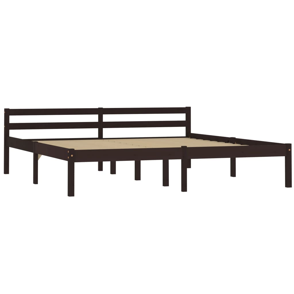Giroletto senza Materasso Marrone Scuro 180x200 cm Legno Pino
