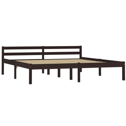 Giroletto senza Materasso Marrone Scuro 180x200 cm Legno Pino