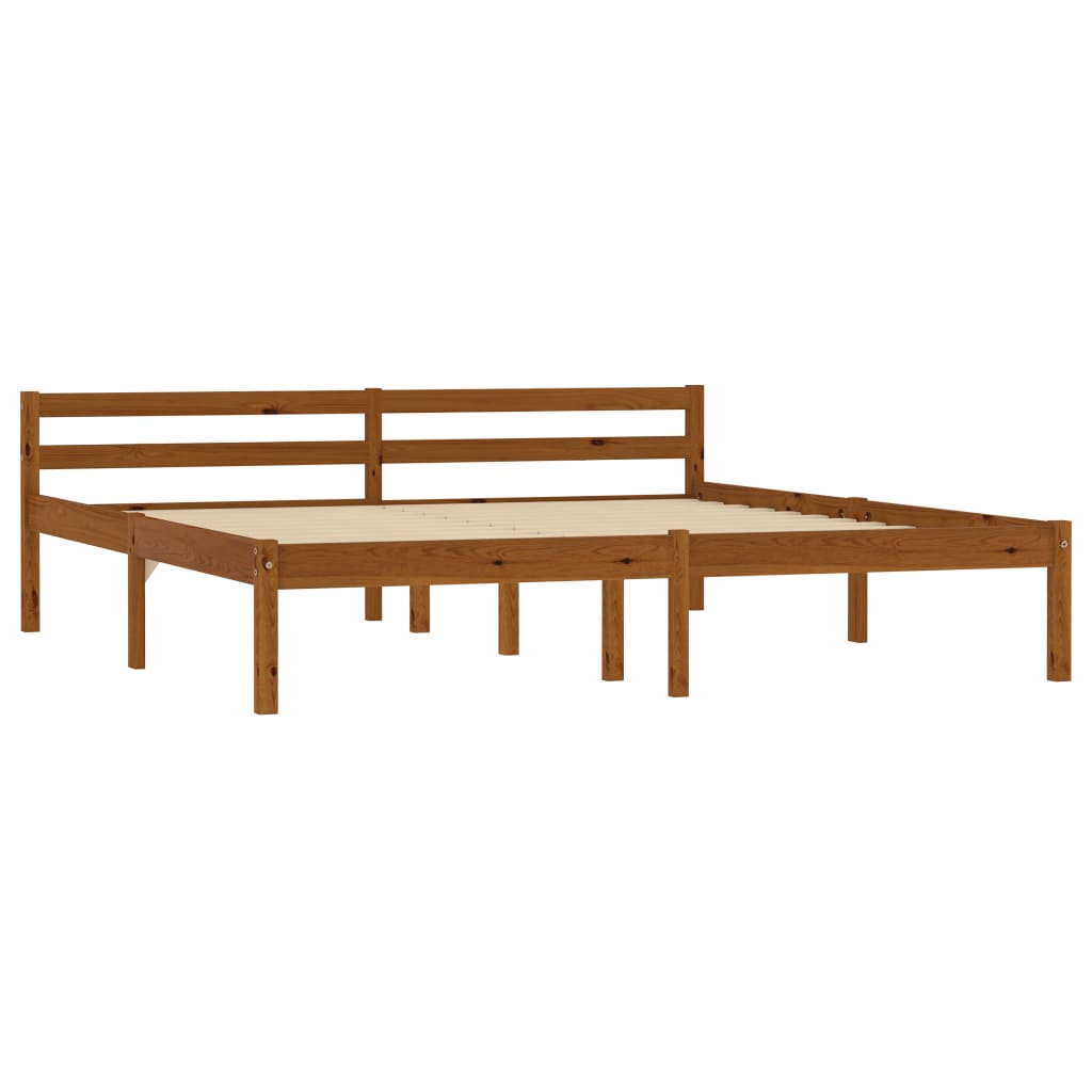 Giroletto senza Materaso Ambrato in Legno di Pino 160x200 cm