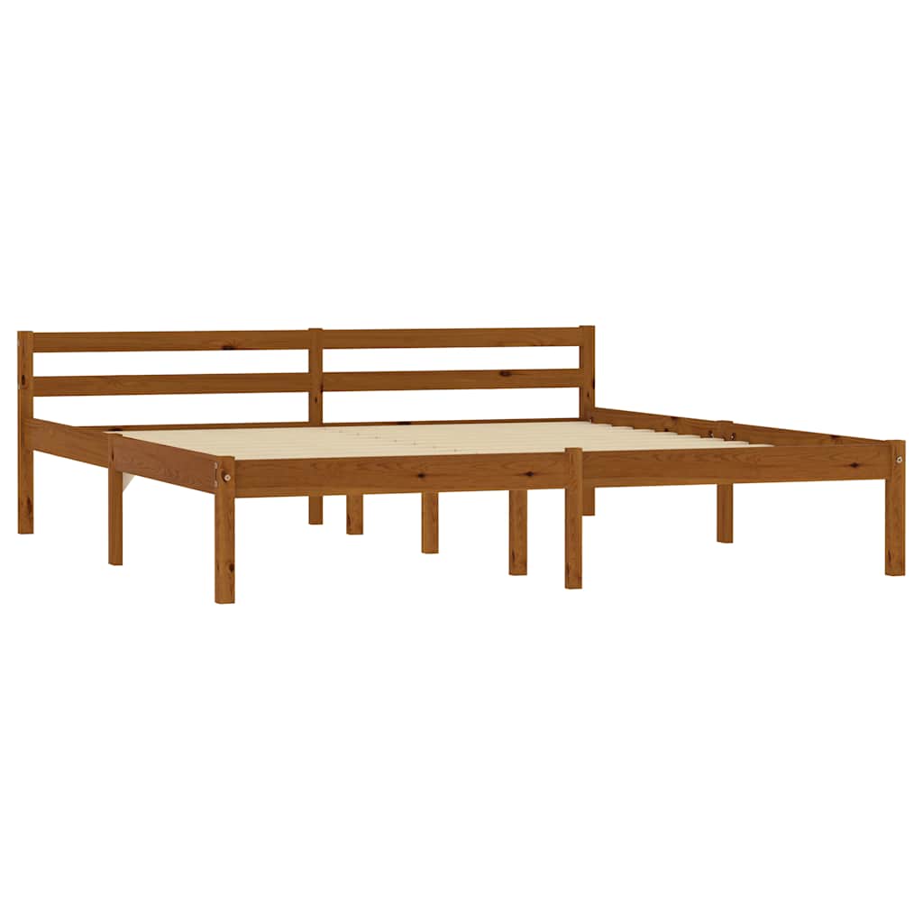 Giroletto senza Materasso Ambrato 180x200 cm in Legno di Pino