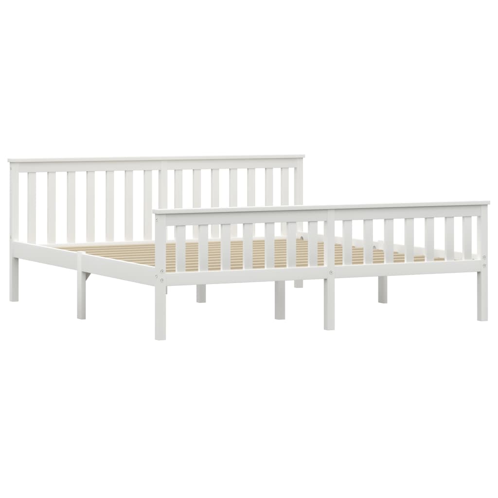 Giroletto senza Materasso Bianco 180x200 cm in Legno di Pino