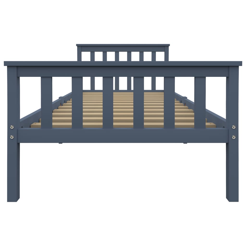 Giroletto senza Materasso Grigio 100x200 cm in Legno di Pino