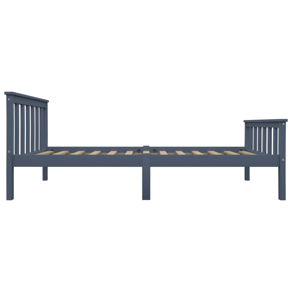Giroletto senza Materasso Grigio 100x200 cm in Legno di Pino
