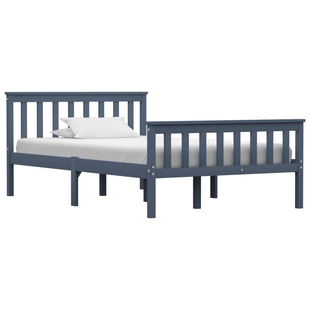 Giroletto senza Materasso Grigio 100x200 cm in Legno di Pino