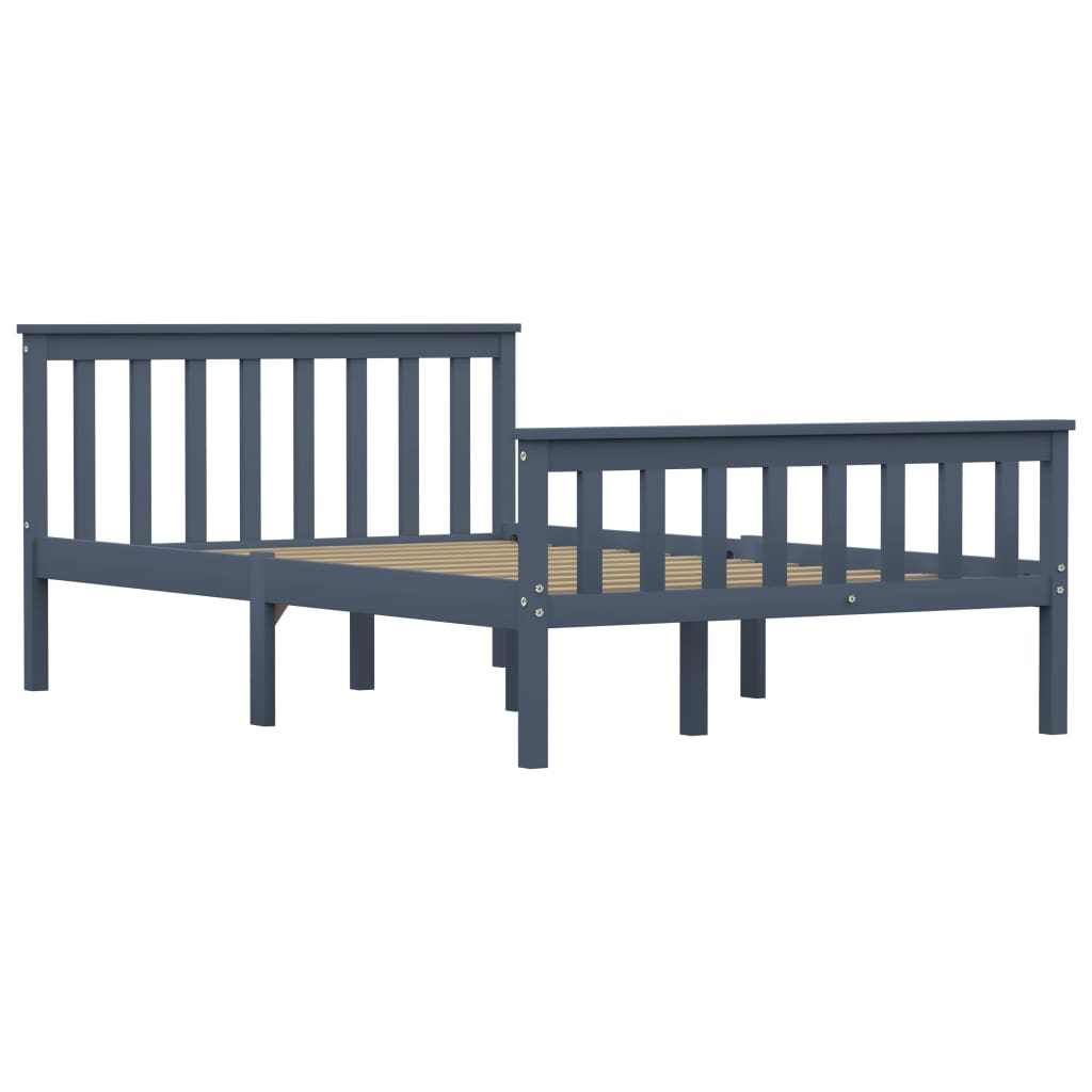 Giroletto senza Materasso Grigio 100x200 cm in Legno di Pino
