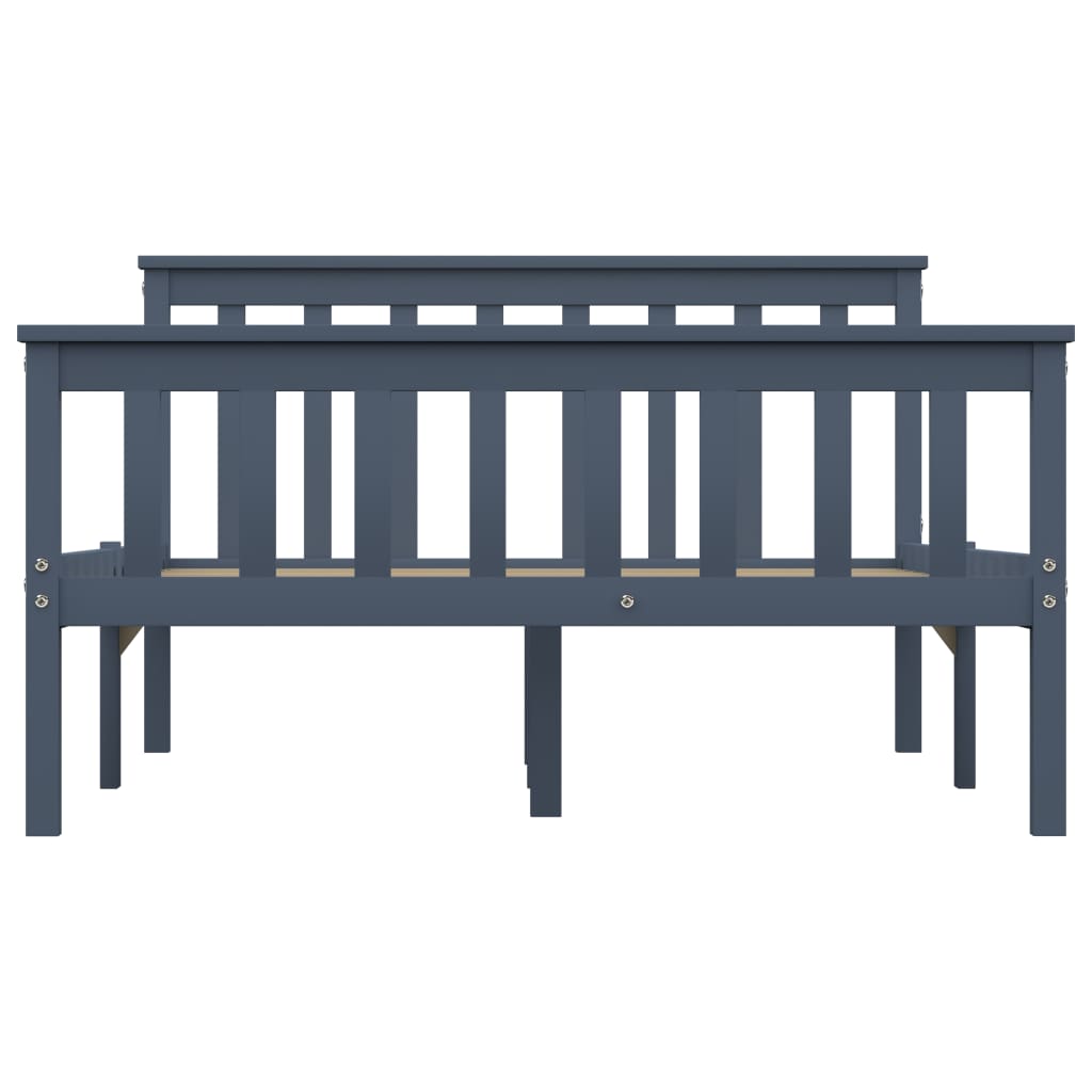 Giroletto senza Materasso Grigio 100x200 cm in Legno di Pino