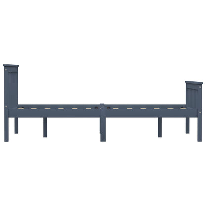 Giroletto senza Materasso Grigio 100x200 cm in Legno di Pino