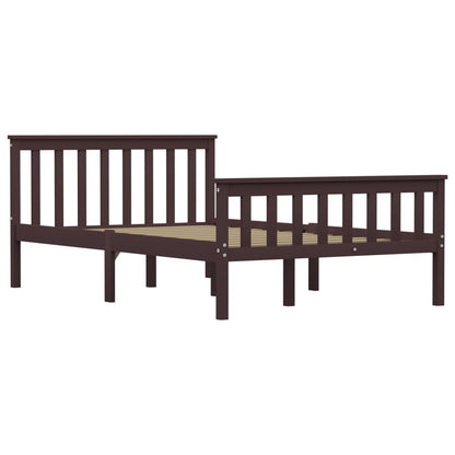 Giroletto senza Materasso Marrone Scuro 120x200 cm Legno Pino