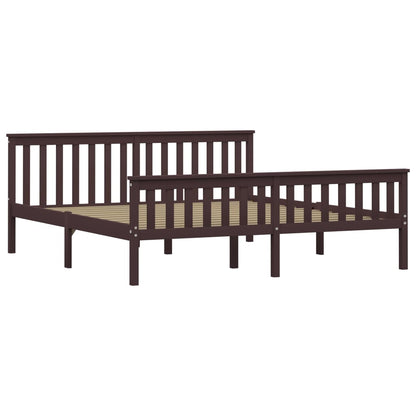 Giroletto senza Materasso Marrone Scuro 180x200 cm Legno Pino