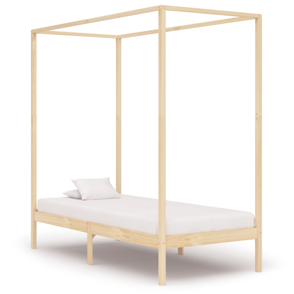 Giroletto con Baldacchino senza Materasso Legno Pino 90x200 cm