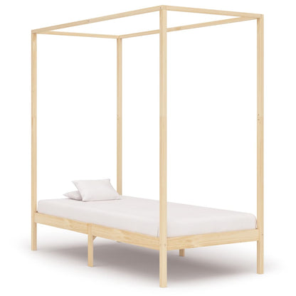 Giroletto con Baldacchino senza Materasso Legno Pino 90x200 cm