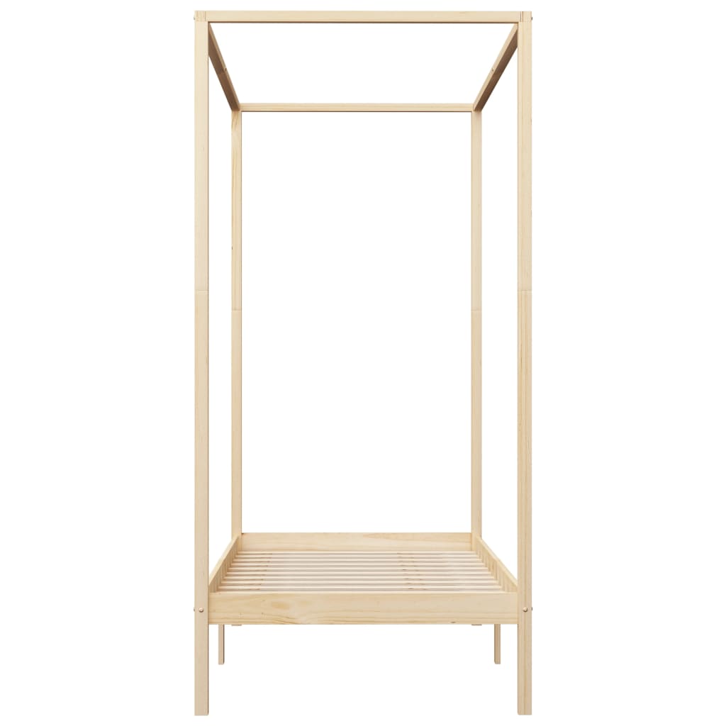 Giroletto con Baldacchino senza Materasso Legno Pino 90x200 cm