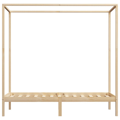 Giroletto con Baldacchino senza Materasso Legno Pino 90x200 cm