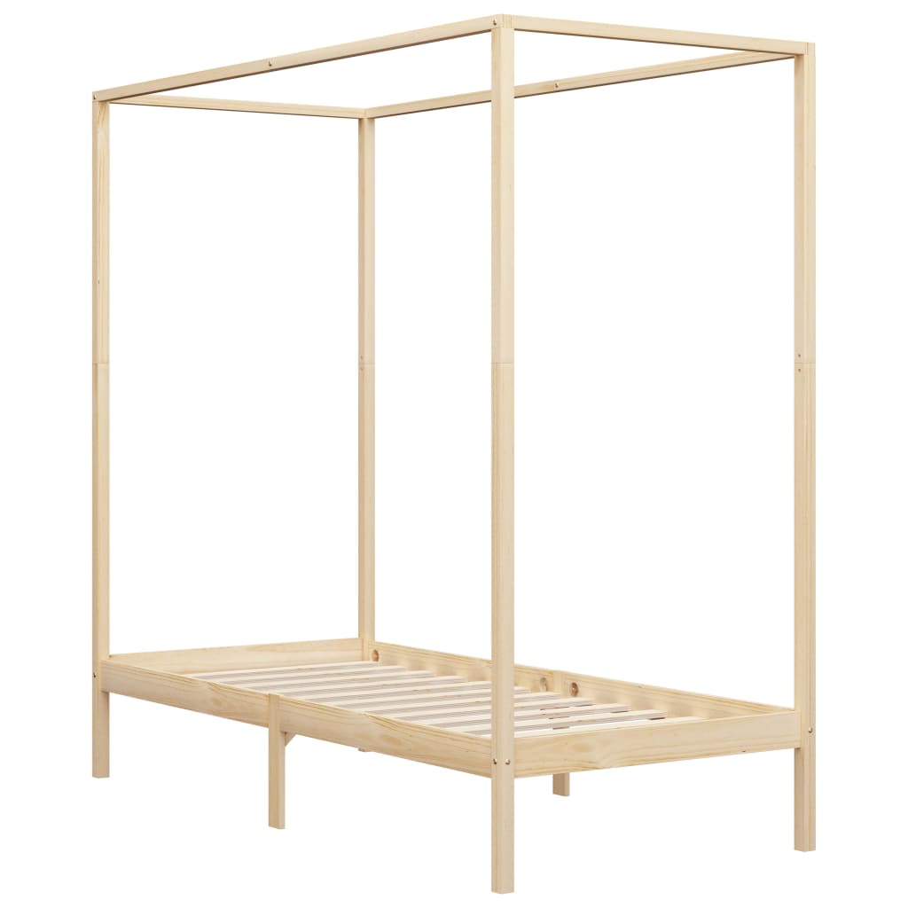 Giroletto senza Materasso 100x200 cm in Legno Massello di Pino