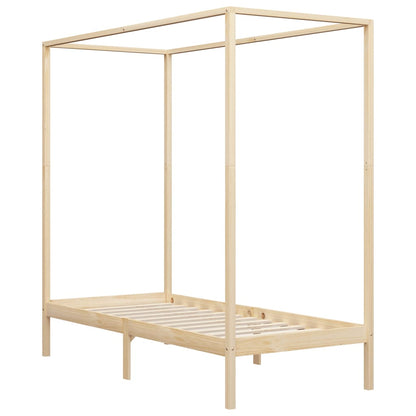 Giroletto senza Materasso 100x200 cm in Legno Massello di Pino