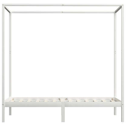 Giroletto con Baldacchino senza Materasso Bianco Pino 90x200 cm