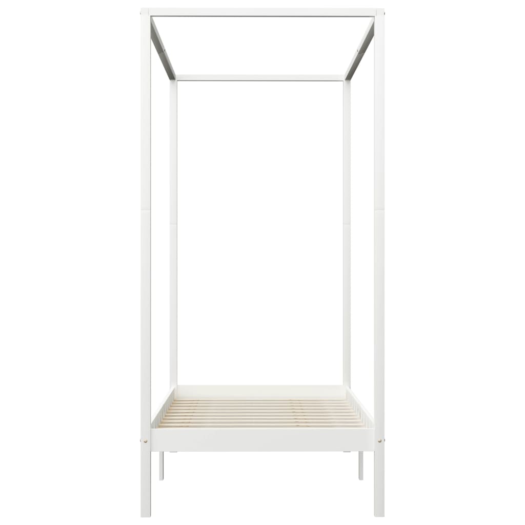 Giroletto con Baldacchino senza Materasso Bianco Pino 90x200 cm