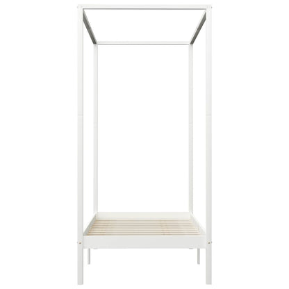 Giroletto con Baldacchino senza Materasso Bianco Pino 90x200 cm