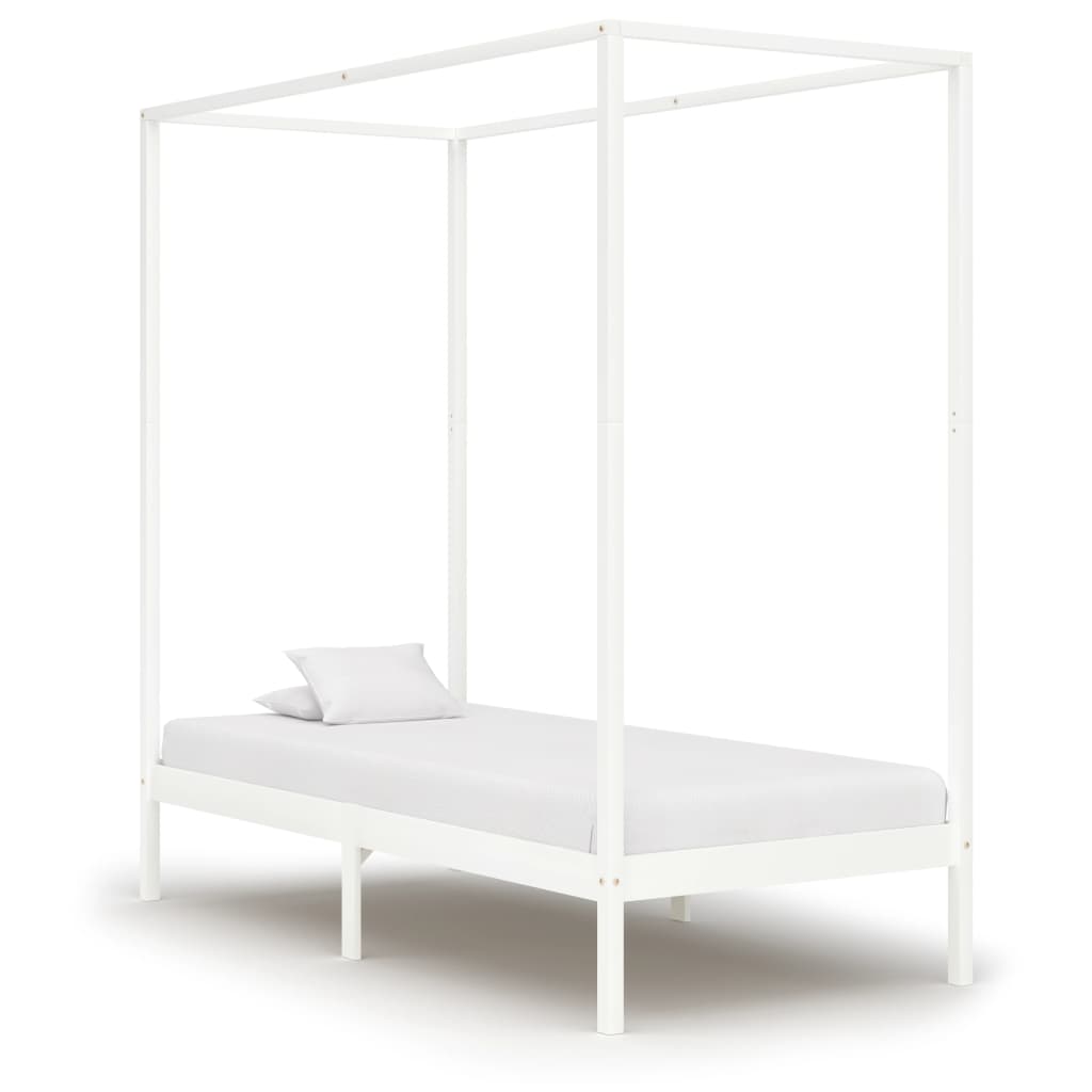 Giroletto Baldacchino senza Materasso 100x200 cm Legno Bianco