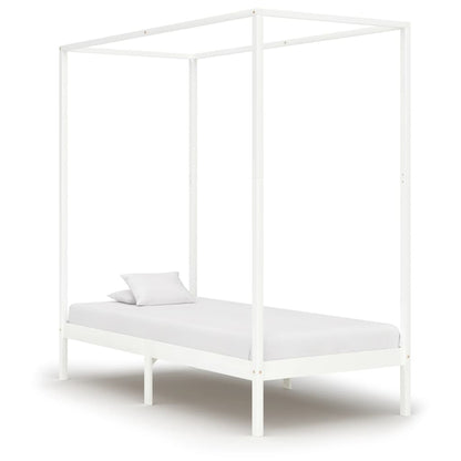 Giroletto Baldacchino senza Materasso 100x200 cm Legno Bianco