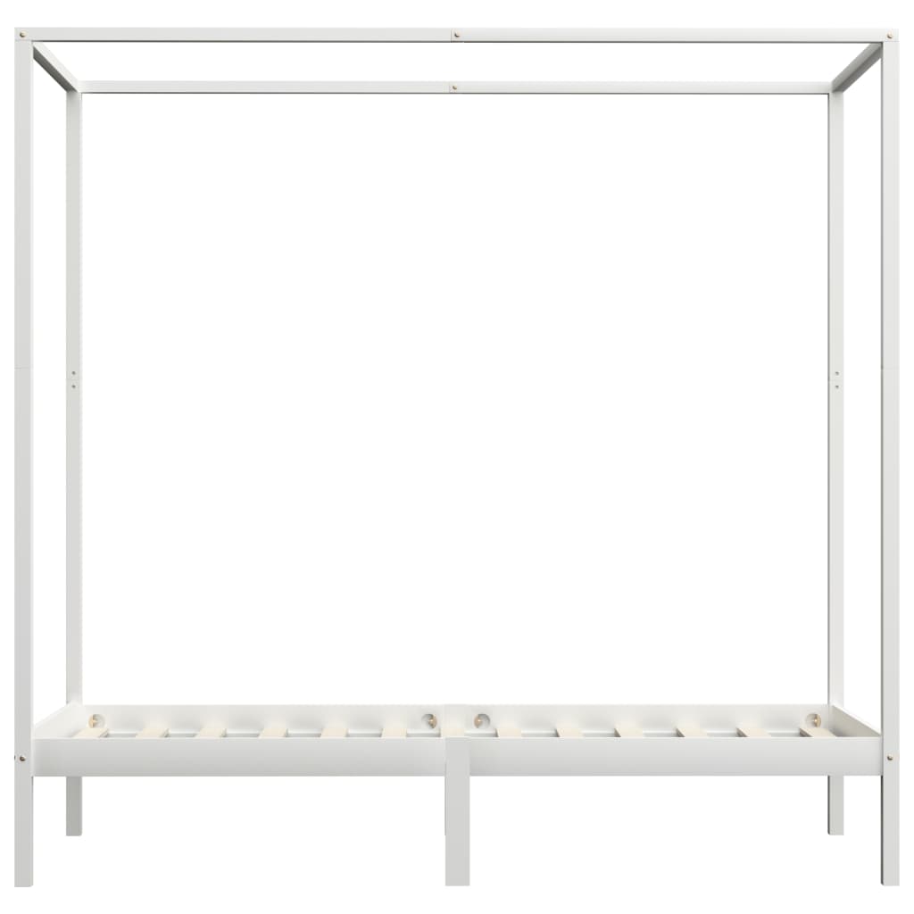 Giroletto Baldacchino senza Materasso 100x200 cm Legno Bianco