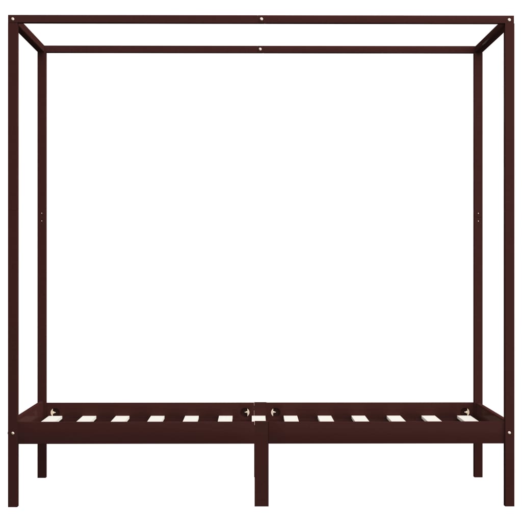 Giroletto Baldacchino senza Materasso Marrone Pino 100x200cm