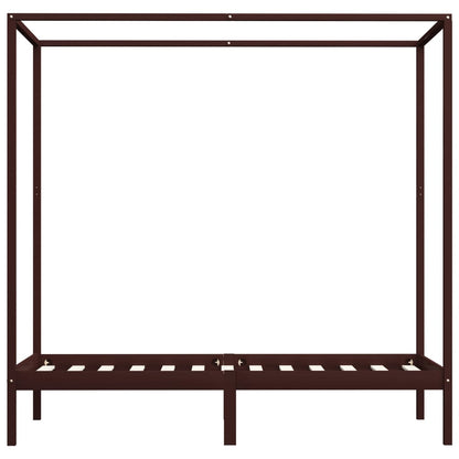 Giroletto Baldacchino senza Materasso Marrone Pino 100x200cm