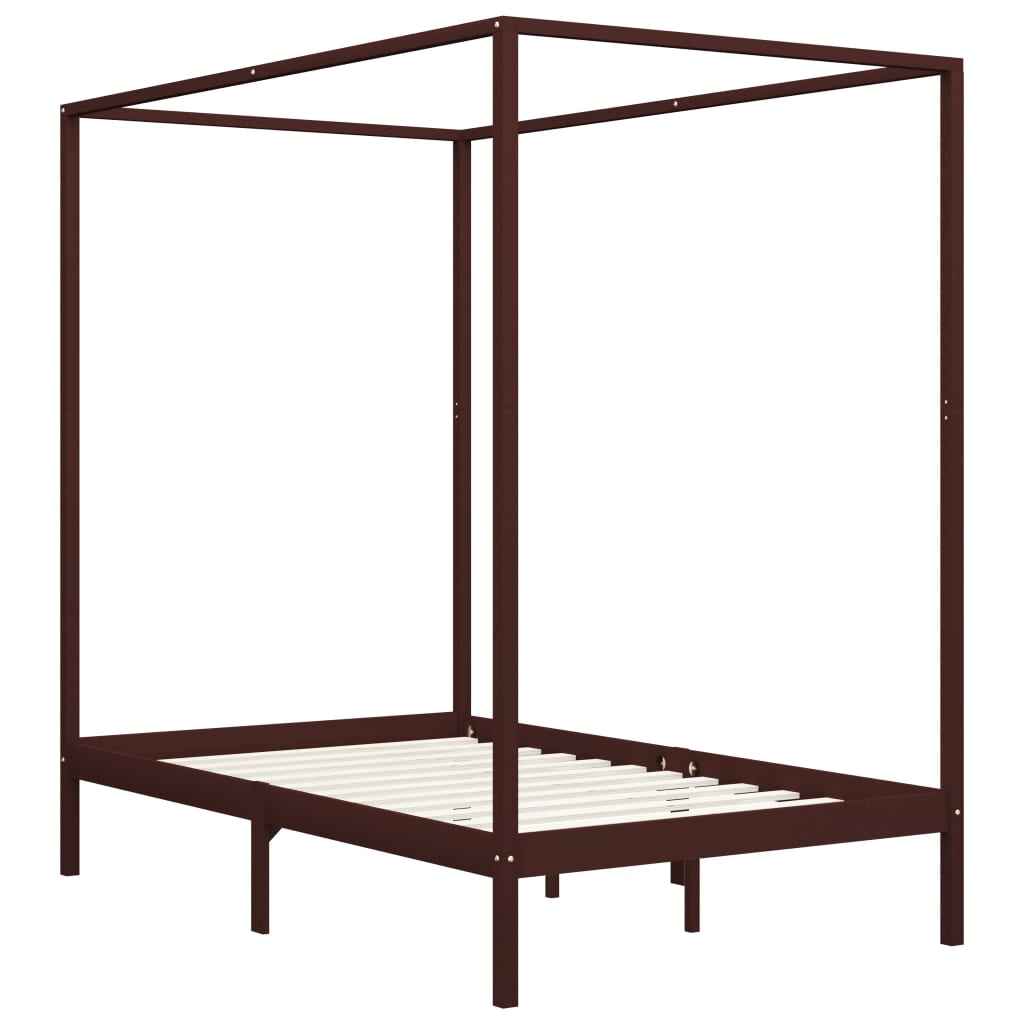 Giroletto Baldacchino senza Materasso Marrone Pino 100x200cm