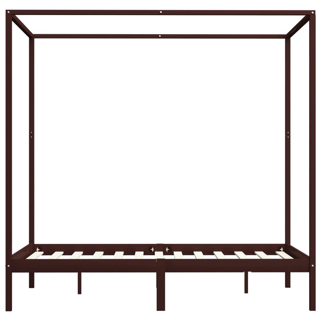 Giroletto Baldacchino senza Materasso Marrone Pino 100x200cm