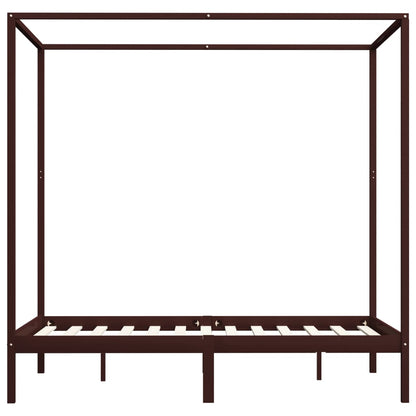 Giroletto Baldacchino senza Materasso Marrone Pino 100x200cm