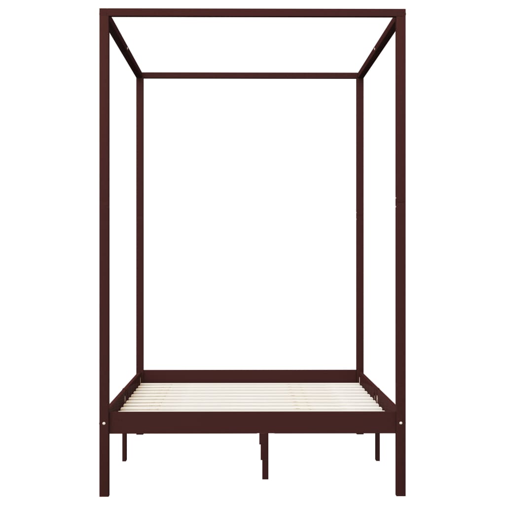Giroletto Baldacchino senza Materasso Marrone Pino 100x200cm