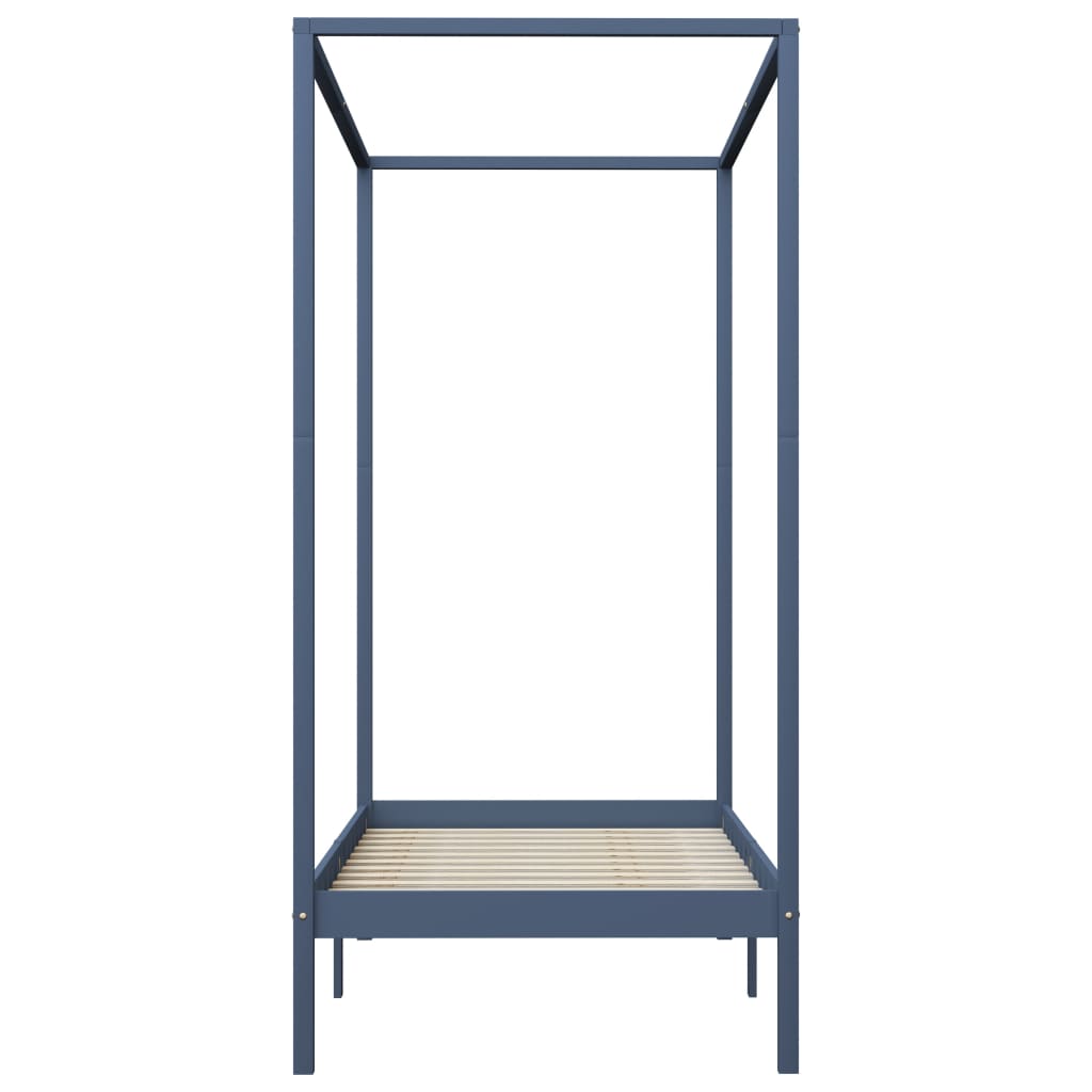 Giroletto con Baldacchino senza Materasso Grigio Pino 90x200 cm