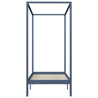 Giroletto con Baldacchino senza Materasso Grigio Pino 90x200 cm