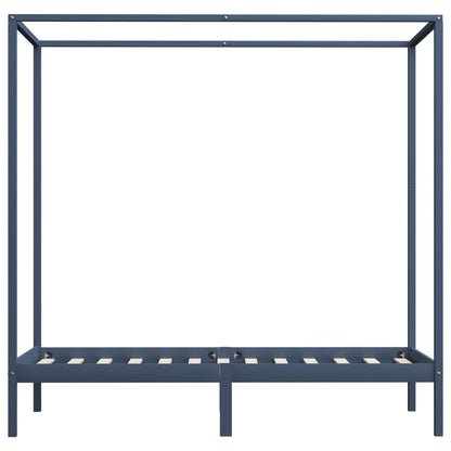 Giroletto con Baldacchino senza Materasso Grigio Pino 90x200 cm