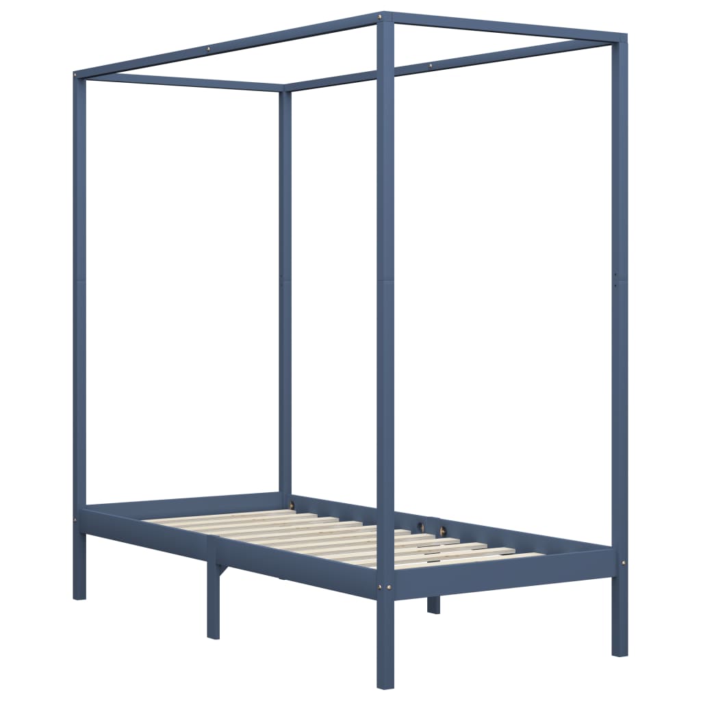 Giroletto Baldacchino senza Materasso 100x200 cm Legno Grigio