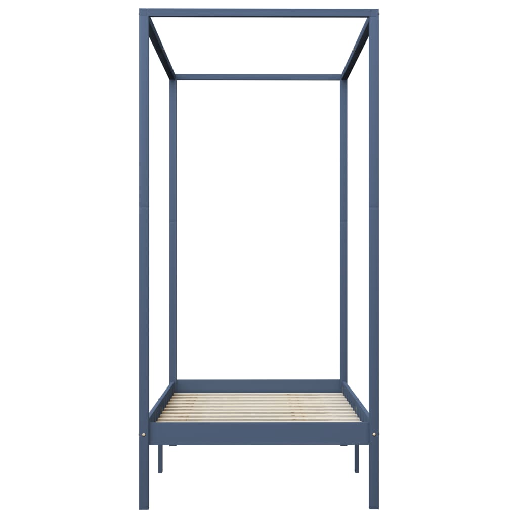 Giroletto Baldacchino senza Materasso 100x200 cm Legno Grigio