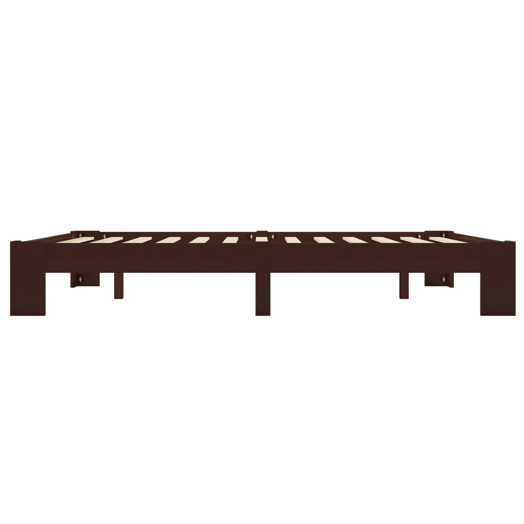 Giroletto senza Materasso Marrone Scuro 180x200 cm Legno Pino