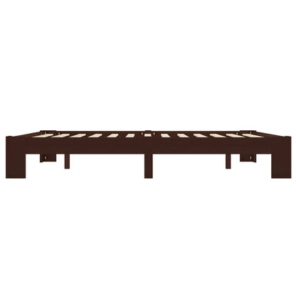 Giroletto senza Materasso Marrone Scuro 180x200 cm Legno Pino