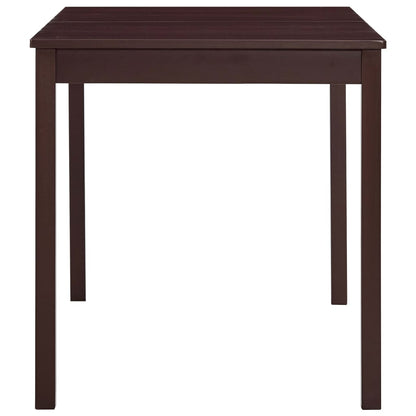 Tavolo da Pranzo Marrone Scuro 140x70x73 cm in Legno di Pino