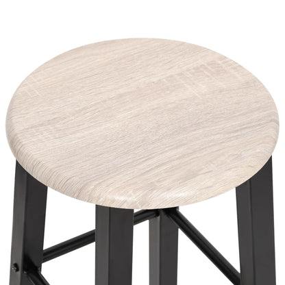 Sgabelli da Bar 2 pz Neri in MDF