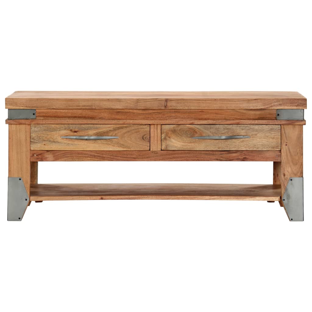 Tavolino da CaffÃ¨ 110x52x45 cm in Legno Massello di Acacia