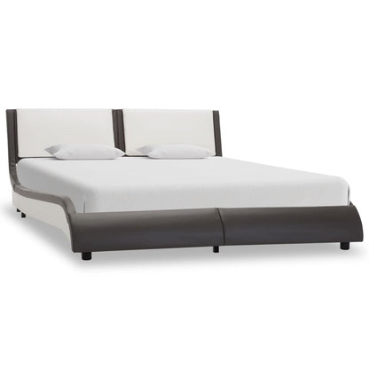 Struttura letto con LED senza materasso grigio e bianco 120x190 cm