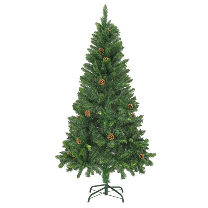 Albero di Natale Artificiale con Pigne Verde 150 cm