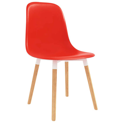 Sedie da pranzo 6 pcs Rosso 47 x 50.5 x 83 cm