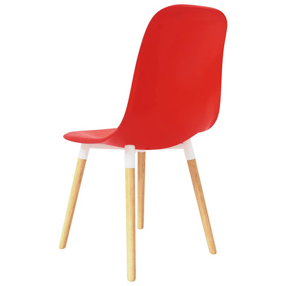 Sedie da pranzo 6 pcs Rosso 47 x 50.5 x 83 cm