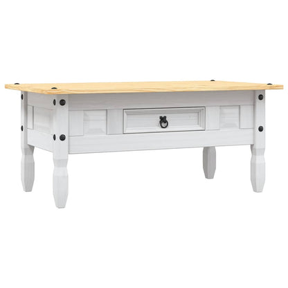 Tavolino CaffÃ© Pino Messicano Corona Range Bianco 100x55x44 cm