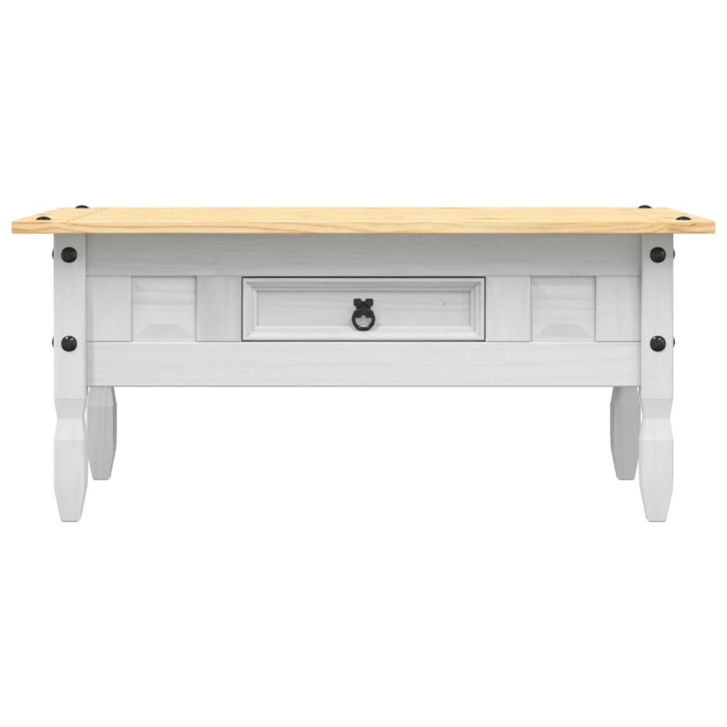 Tavolino CaffÃ© Pino Messicano Corona Range Bianco 100x55x44 cm