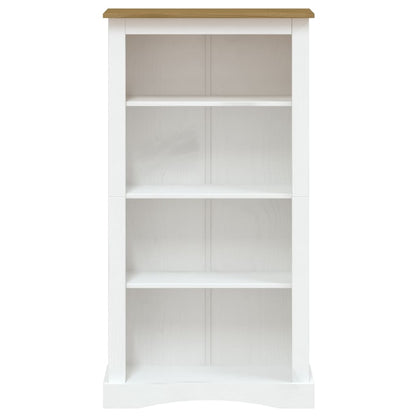 Libreria a 4 Ripiani Pino Messicano Corona Bianco 80x29x150 cm