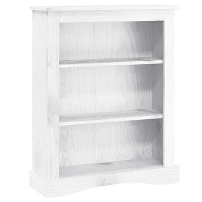 Libreria a 3 Ripiani Pino Messicano Corona Bianco 81x29x100 cm